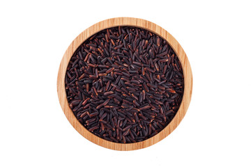 Rice berry, Brown rice in wood bowl