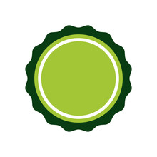 Label Concept Represented By Green Seal Stamp Icon. Isolated And Flat Illustration 