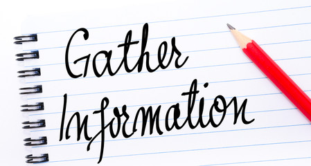 Gather Information written on notebook page