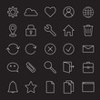 Basic interface line icons.