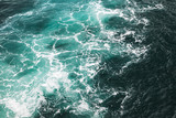 Fototapeta  - Deep blue stormy sea water surface texture