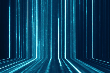 Wall Mural - abstract data stream matrix like background