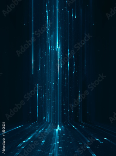 Zdjęcie XXL Matryca strumienia danych abstrakcyjnych, takich jak tło