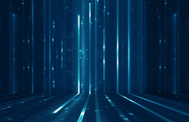 Wall Mural - abstract data stream matrix like background