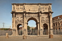 ROMA, ITALY, APRIL 7, 2016 : Arco De Constantino (Arch Of Consta