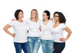 © Syda Productions - group of happy different women in white t-shirts