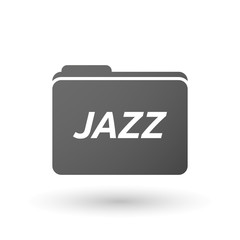 Poster - Isolated folder icon with    the text JAZZ