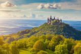 Hohenzollern Castle at sunset, Baden-Wuerttemberg, Germany