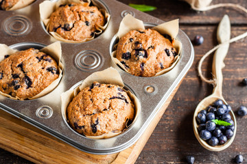 Wall Mural - Blueberry muffins