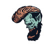 Vintage Hair Pomade Barber Shop Character - Charismatic Zombie