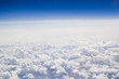© disq - Clouds blue sky horizon from above