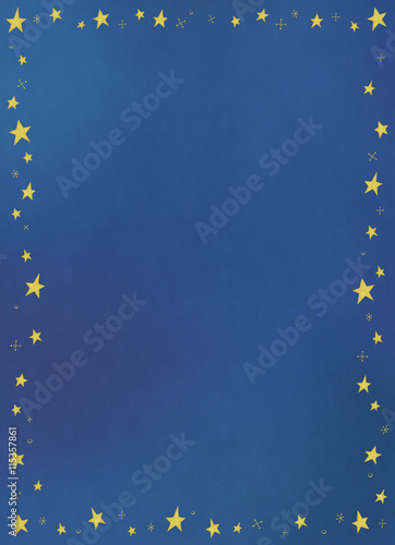 夜空のような星のフレーム 縦長コピースペース 手描き風 Stock イラスト Adobe Stock