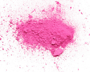 Wall Mural - crushed pink eyeshadow isolated on white background