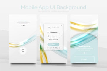Wall Mural - Mobile application interface background design