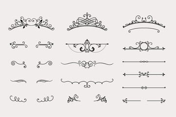 set of headers and border elements