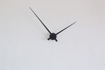 blank clock on the white wall