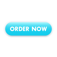 Wall Mural - order now button for web, blue on white, vector illustration