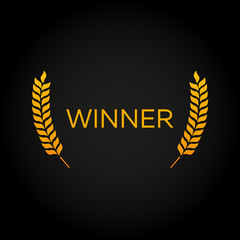 winner. laurel. film awards winners. film awards logo. cinema. vector illustration.