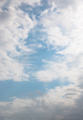 Wall Mural - abstract background with bokeh defocused beautiful flame clouds in the sky