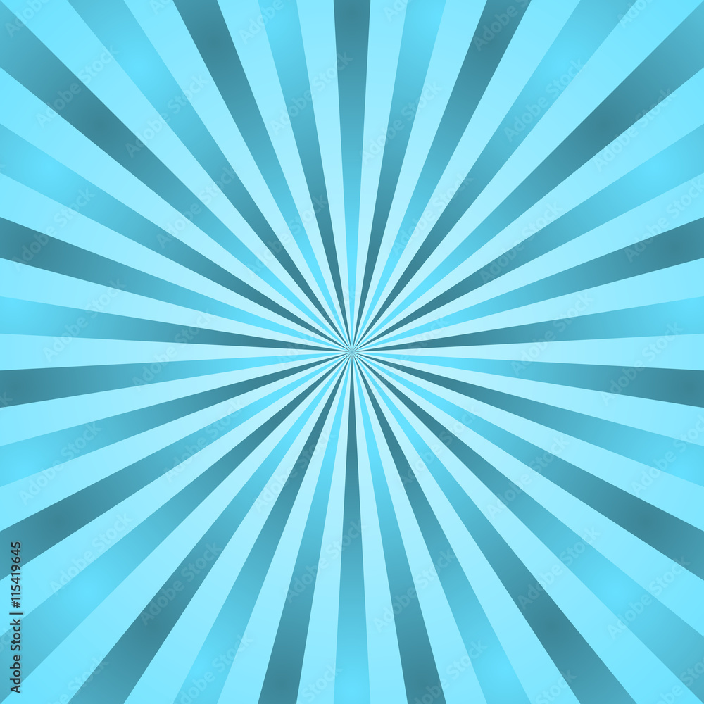 Blue rays poster. Popular ray star burst background television vintage ...