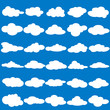 Collection of flat blank cloud