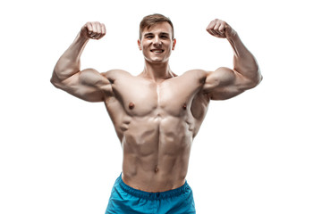 Image of muscle man posing in studio