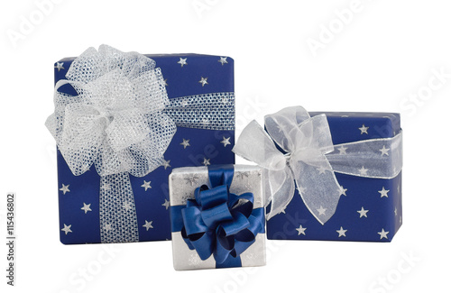 blue and silver wrapping paper