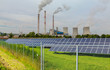 Coal power plant with energy solar panels