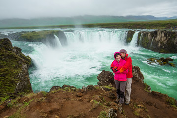 Canvas Print - beautiful Icelandic waterfall.