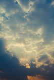 Fototapeta Na sufit - cloud with sunlight on blue sky