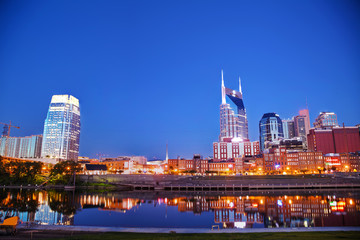 Wall Mural - Downtown Nashville cityscape in the morning