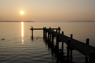 Wall Mural - Abend am Chiemsee