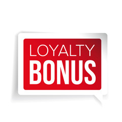 Canvas Print - Loyalty bonus sticker red speech bubble