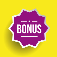 Wall Mural - Bonus sticker purple star label