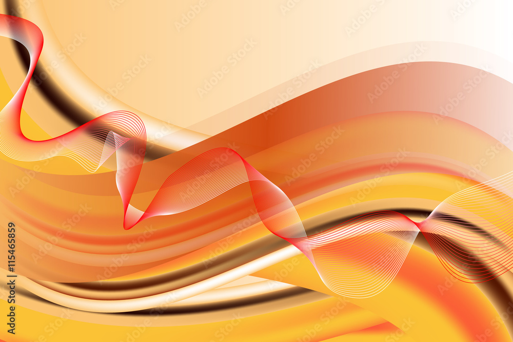 Beautiful abstract orange background with stripes and ribbons Stock ...