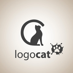Wall Mural - logo cat