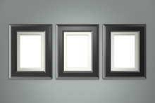 Black Picture Frame On Gray Wall