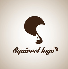 Wall Mural - squirrel logo