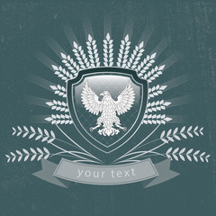 Vector vintage logo of the eagle