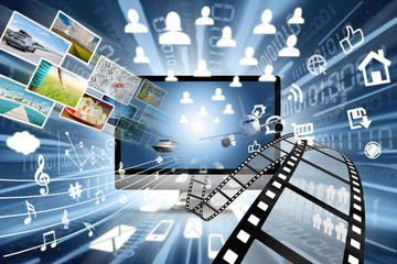 high speed of multimedia sharing concept