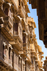 Wall Mural - Nathmalji ki Haveli at Jaisalmer, India. Architectural detail