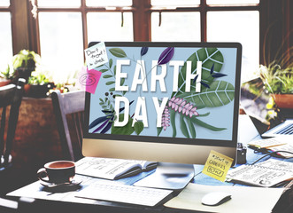 Wall Mural - eco friendly earth day green environment concept
