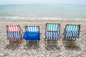 Large group of summer chairs in Beer, Devon