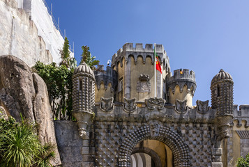 Fototapete - Sintra, Pena National Palace (Palacio Nacional), Portugal.