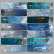 © Raevsky Lab - Set of banners. Abstract blue polygonal background, colorful backdrop, modern stylish vector texture.