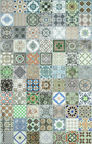 Naklejka - mata magnetyczna na lodówkę ceramic tiles patterns from Portugal.