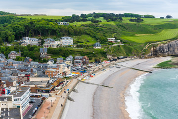 Poster - View to Etretat, France from above