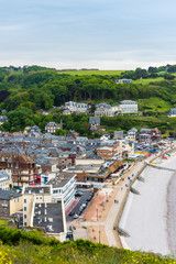 Wall Mural - View to Etretat, France from above