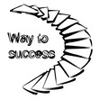 Sketch spiral modern conceptual staircase. Vector illustration on a white background.