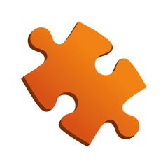 flat design puzzle piece icon vector illustration